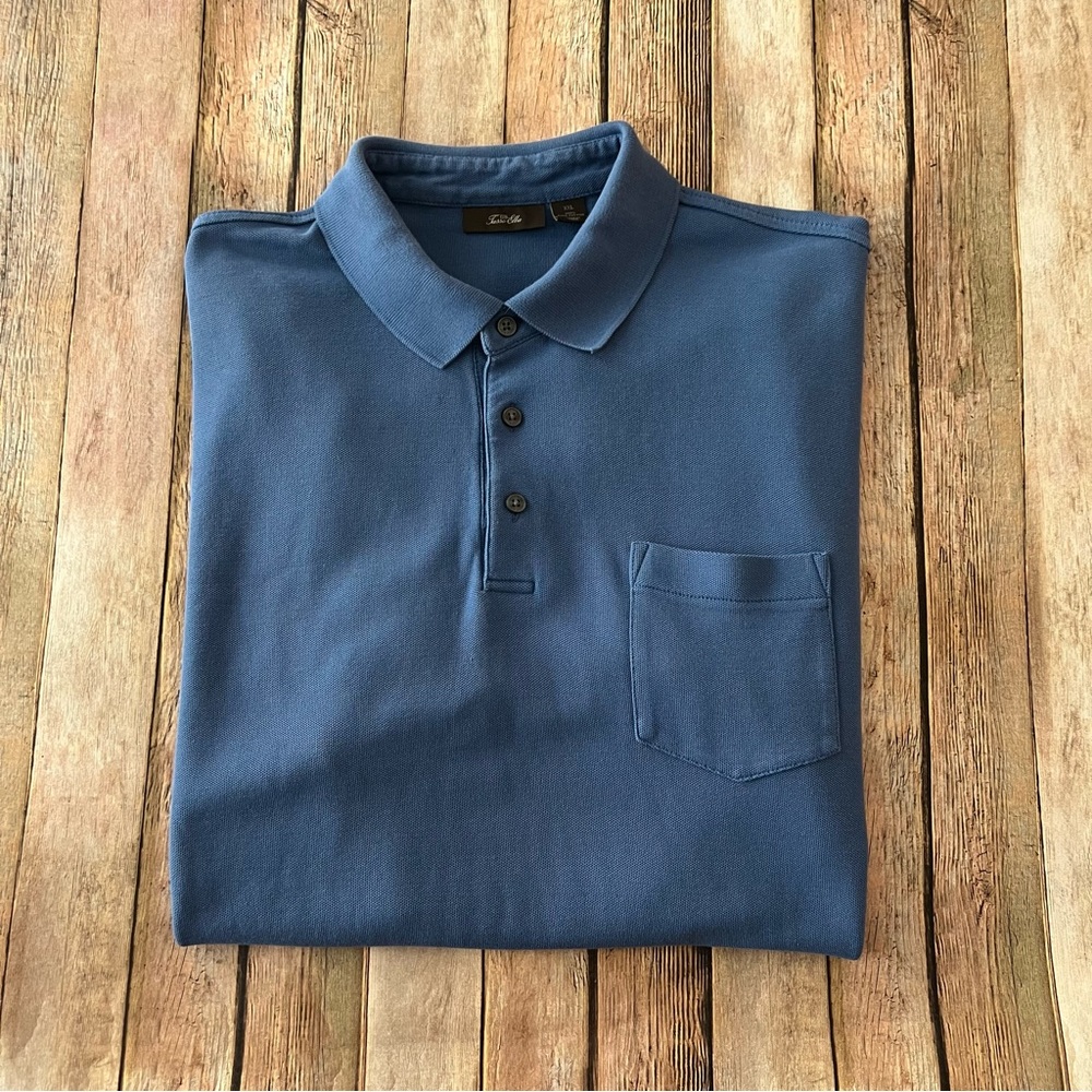 Tasso Elba mens Pima cotton short sleeve polo shirt | size 2XL - Picture 4 of 9